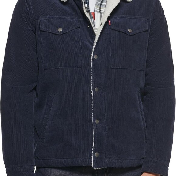 Luxury Men's Sherpa Lined Corduroy Trucker Jacket - Perfect for All Seasons